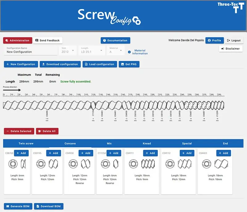 ScrewConfig